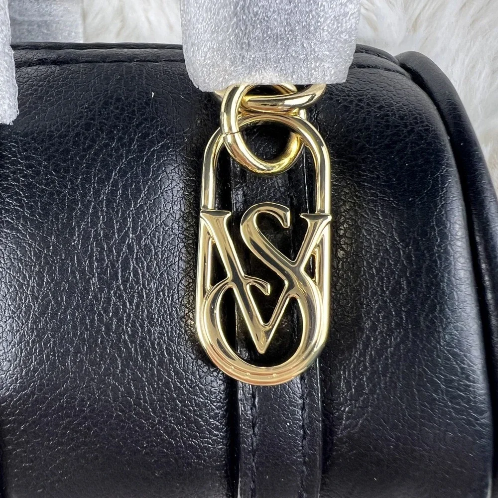Victoria's Secret Micro Duffel Bag Charm Keychain Coin Purse Holder Black NWT